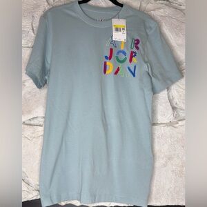 Nike Air Jordan | Men’s Blue Jumpman Graffiti Short Sleeve Crew Tee Size S NWT